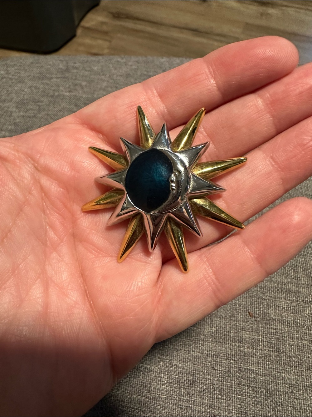 Sun Moon Star Pin Vintage